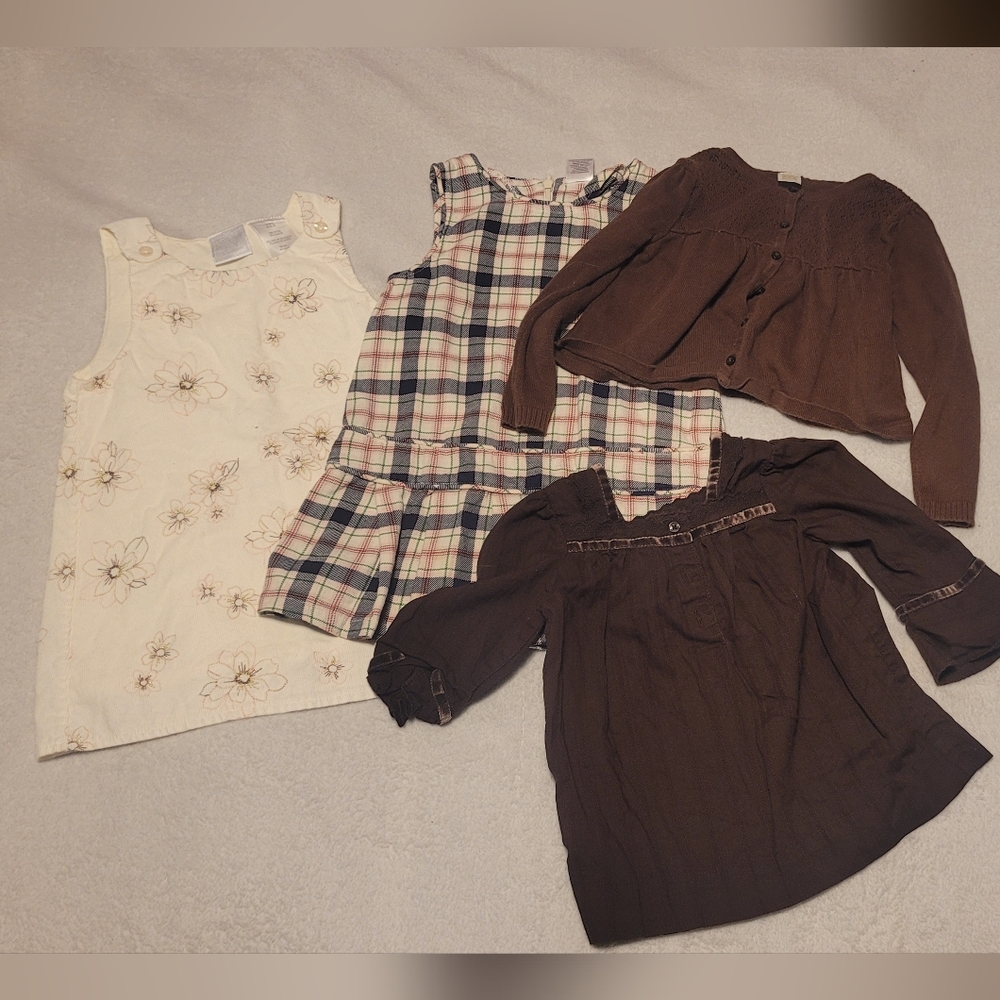 Girls' Dress and Cardigan Set